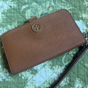 Tory Burch Brown Wristlet Wallet